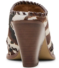 Dolce Vita Jolyn Cow Print Calf Hair Western Mule Shootie Mules