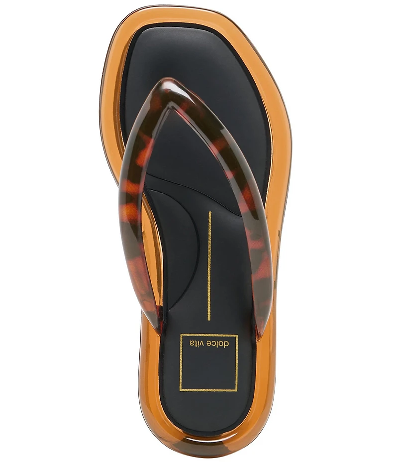 Dolce Vita Jozey Tortoise Print Jelly Thong Sandals