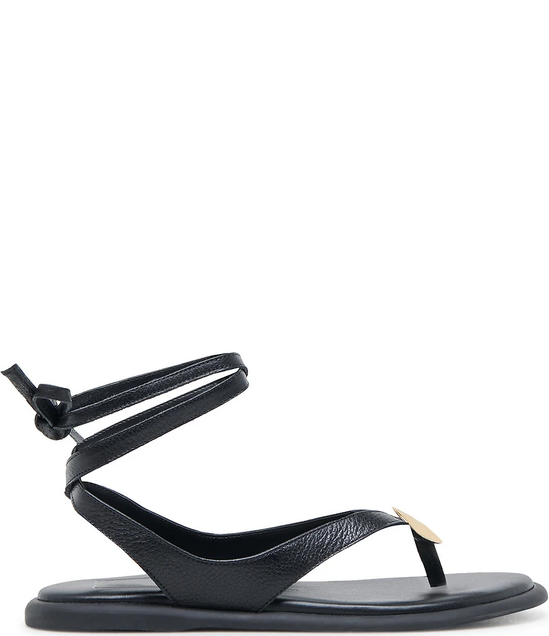 Dolce Vita Judy Leather Ornament Ankle Wrap Sandals