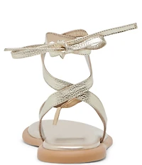 Dolce Vita Judy Leather Ornament Ankle Wrap Sandals