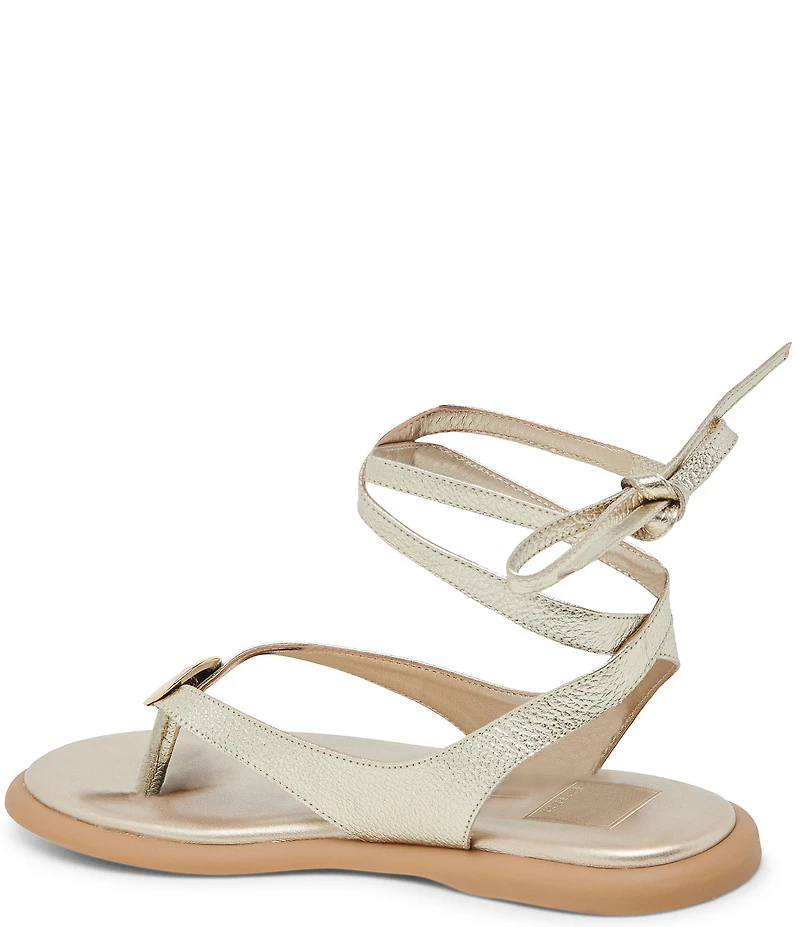 Dolce Vita Judy Leather Ornament Ankle Wrap Sandals