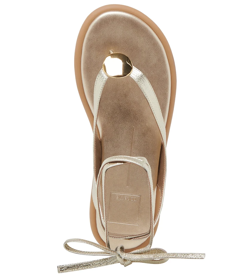 Dolce Vita Judy Leather Ornament Ankle Wrap Sandals