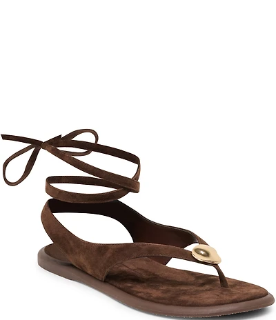 Dolce Vita Judy Leather Ornament Ankle Wrap Sandals