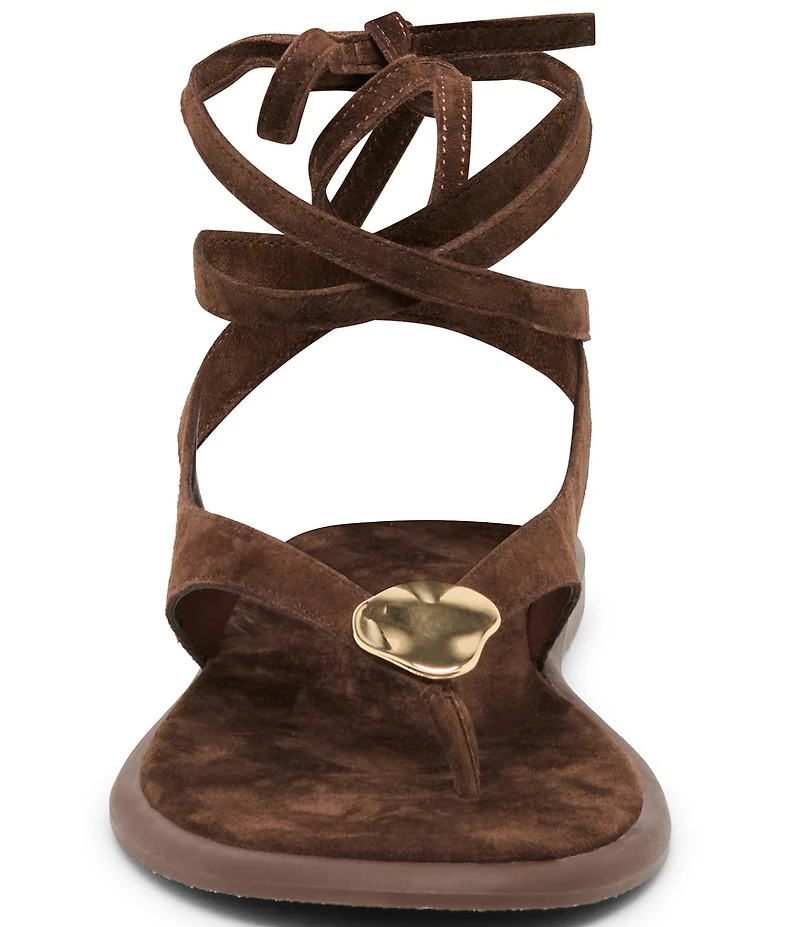 Dolce Vita Judy Leather Ornament Ankle Wrap Sandals