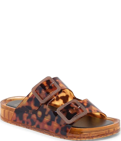 Dolce Vita Julio Tortoise Print Vinyl Slide Sandals