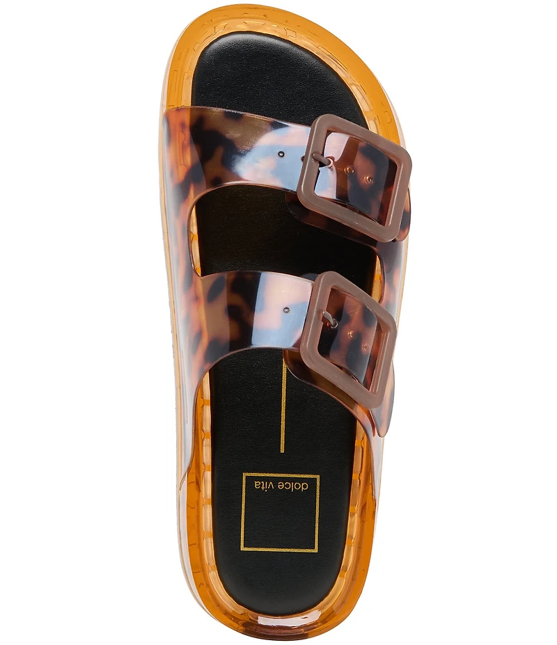 Dolce Vita Julio Tortoise Print Vinyl Slide Sandals