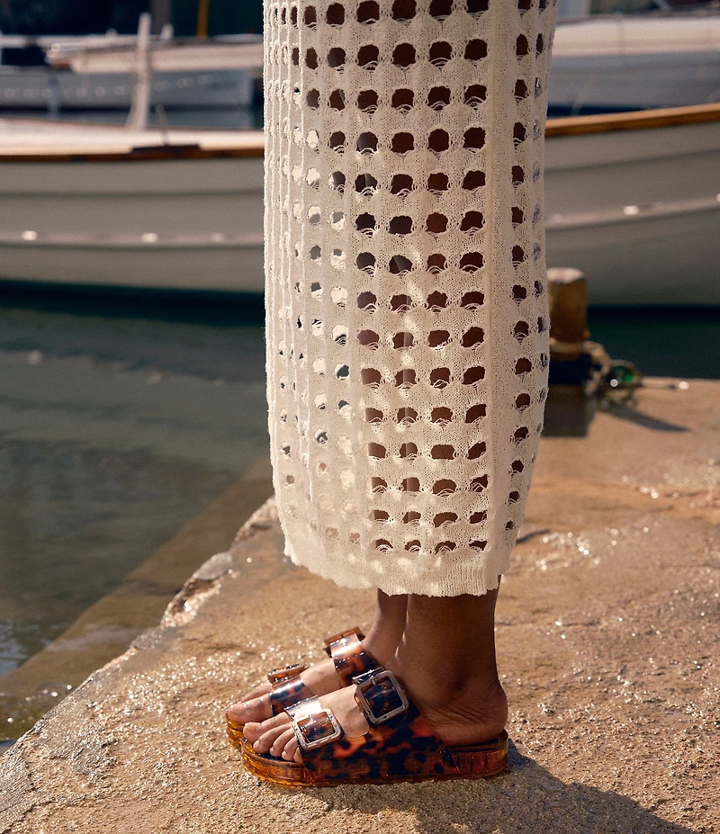 Dolce Vita Julio Tortoise Print Vinyl Slide Sandals