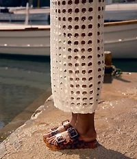 Dolce Vita Julio Tortoise Print Vinyl Slide Sandals