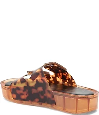 Dolce Vita JulioX Tortoise Print Banded Vinyl Platform Slide Sandals