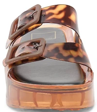 Dolce Vita JulioX Tortoise Print Banded Vinyl Platform Slide Sandals