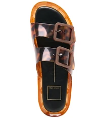 Dolce Vita JulioX Tortoise Print Banded Vinyl Platform Slide Sandals