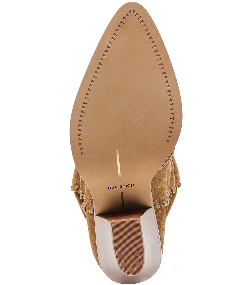 Dolce Vita Julith Suede Whipstitch Slouch Boots