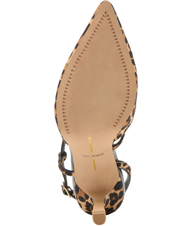 Dolce Vita Kamra Leopard Calf Hair Slingback Pumps