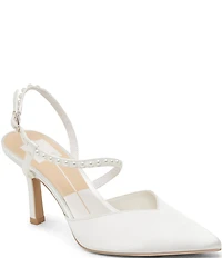 Dolce Vita Kamra Pearl Satin Slingback Pumps