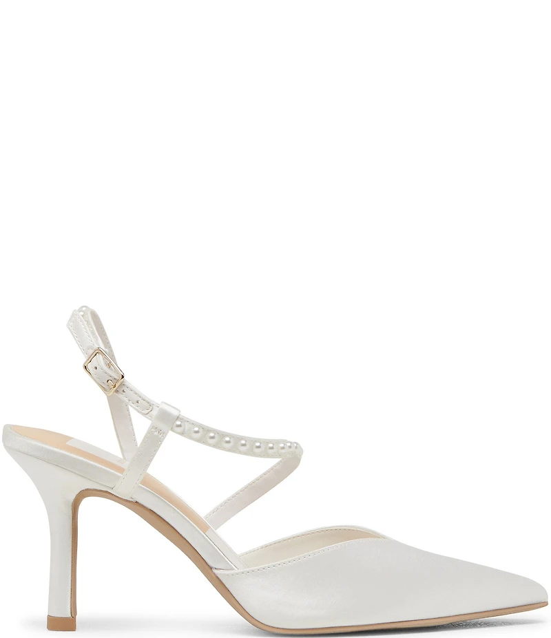 Dolce Vita Kamra Pearl Satin Slingback Pumps