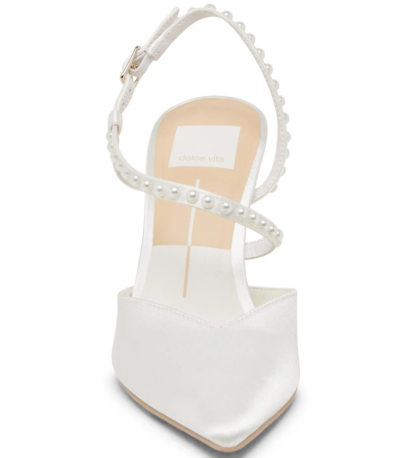 Dolce Vita Kamra Pearl Satin Slingback Pumps