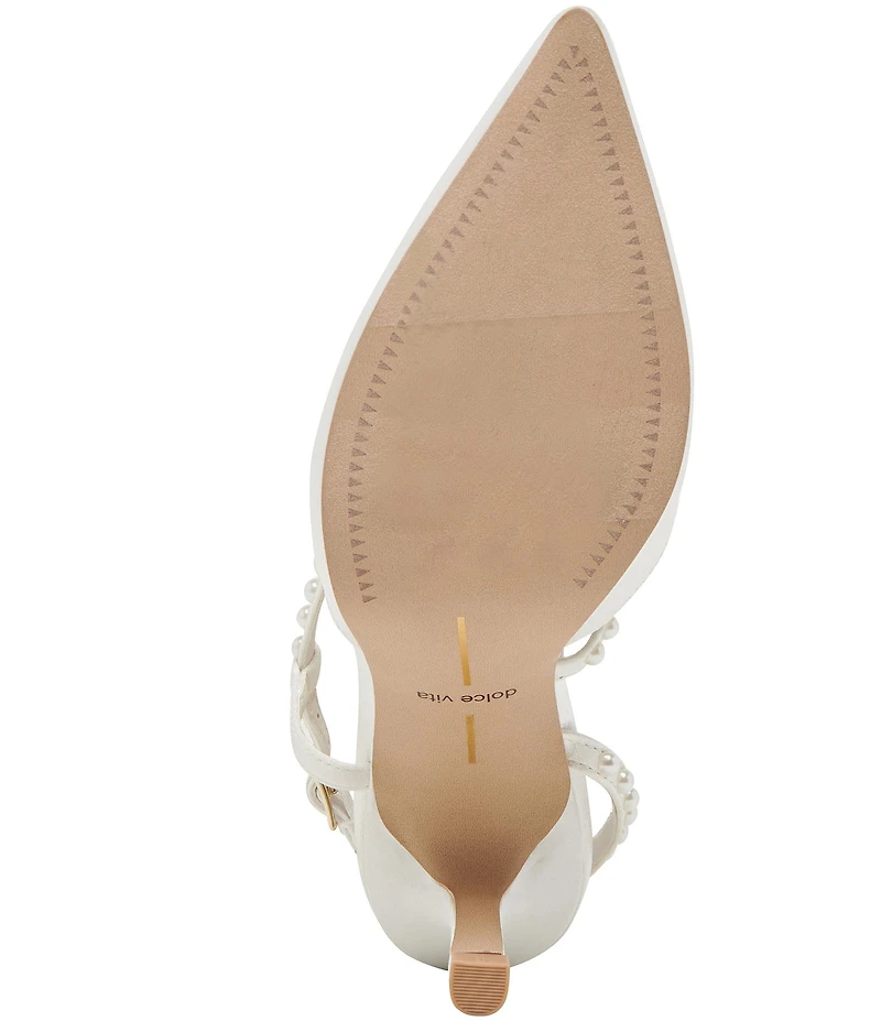 Dolce Vita Kamra Pearl Satin Slingback Pumps
