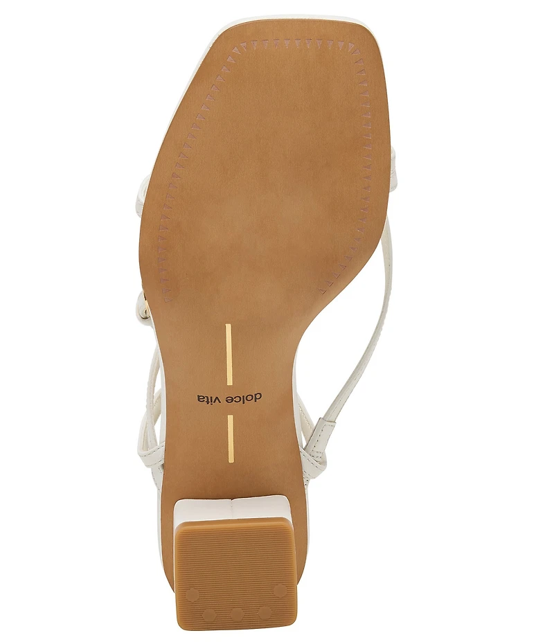 Dolce Vita Karlos Leather Strappy Ankle Strap Block Heel Sandals