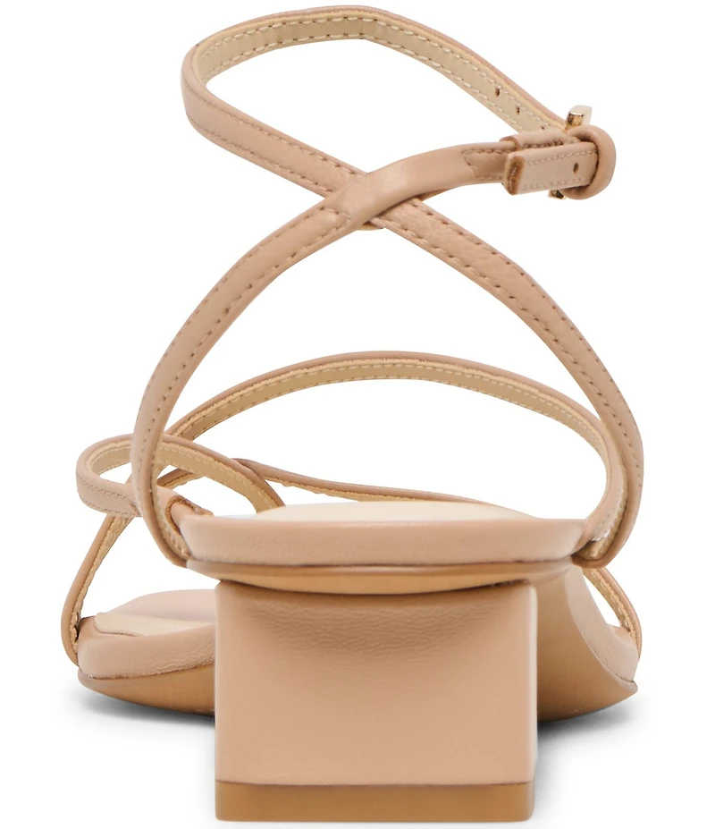 Dolce Vita Karlos Leather Strappy Ankle Strap Block Heel Sandals