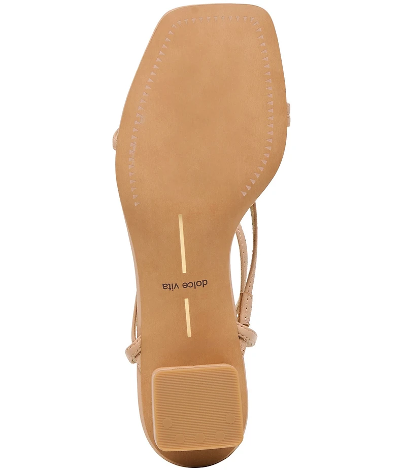 Dolce Vita Karlos Leather Strappy Ankle Strap Block Heel Sandals