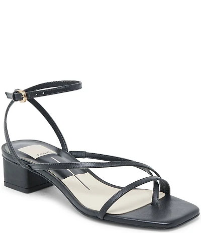 Dolce Vita Karlos Leather Strappy Ankle Strap Block Heel Sandals
