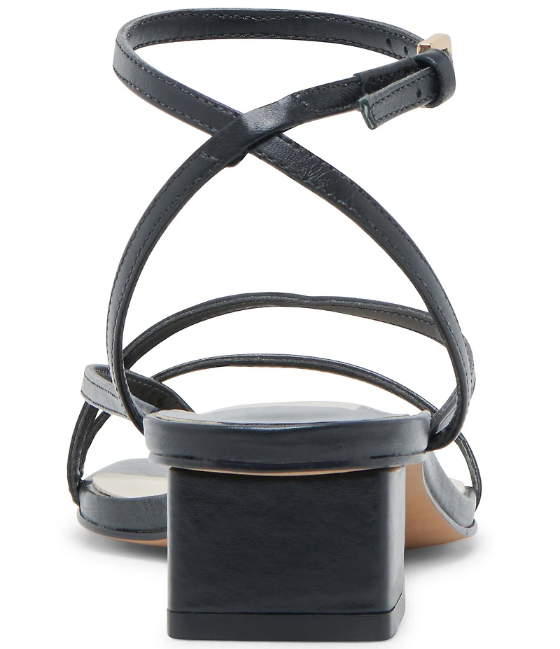 Dolce Vita Karlos Leather Strappy Ankle Strap Block Heel Sandals