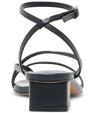 Dolce Vita Karlos Leather Strappy Ankle Strap Block Heel Sandals