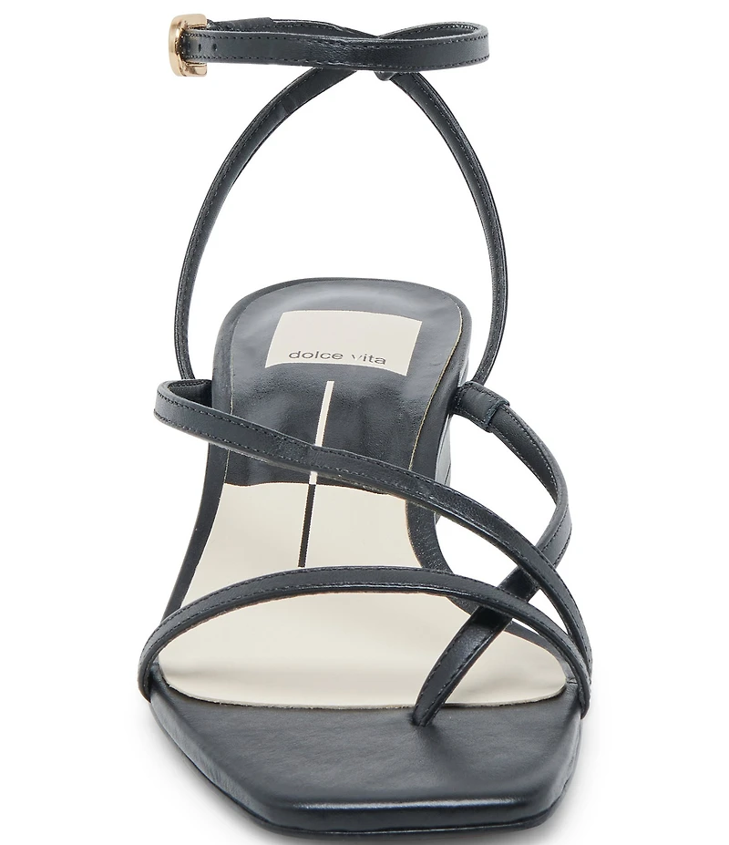 Dolce Vita Karlos Leather Strappy Ankle Strap Block Heel Sandals