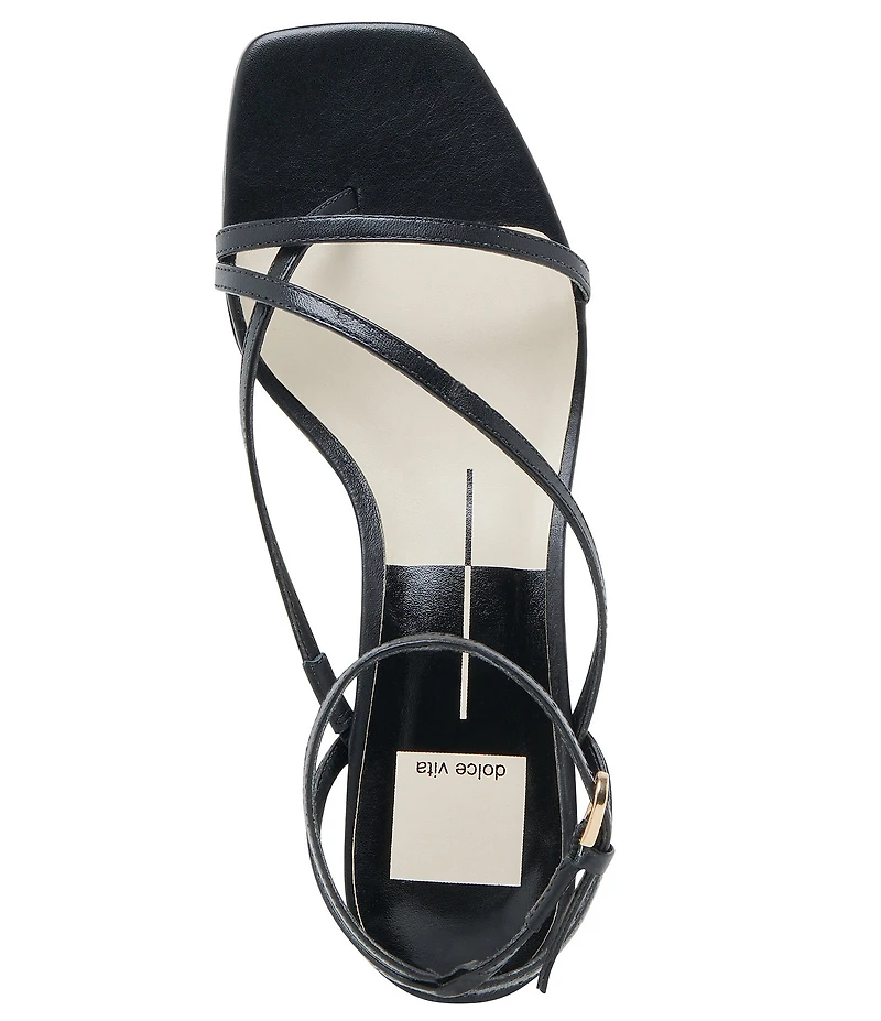 Dolce Vita Karlos Leather Strappy Ankle Strap Block Heel Sandals