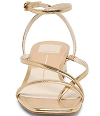 Dolce Vita Karlos Leather Strappy Ankle Strap Block Heel Sandals