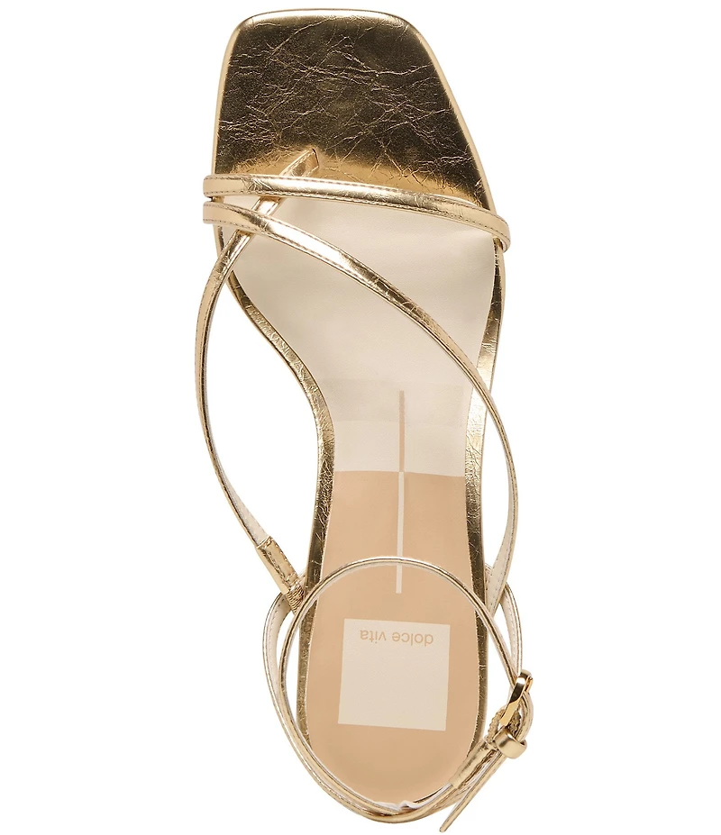 Dolce Vita Karlos Leather Strappy Ankle Strap Block Heel Sandals