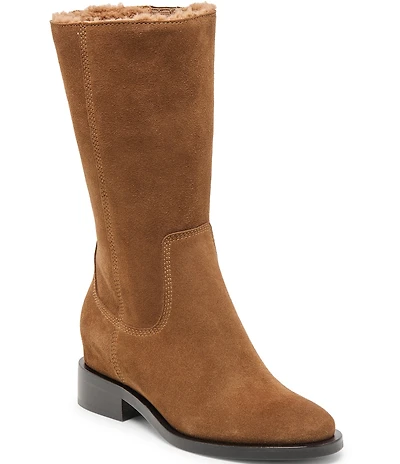 Dolce Vita Kedra H2O Waterproof Suede Faux Fur Detail Boots