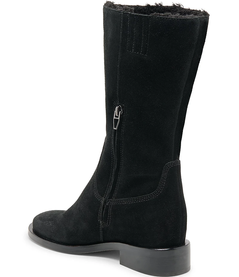 Dolce Vita Kedra H2O Waterproof Suede Faux Fur Detail Boots