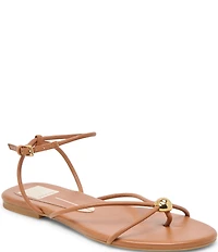 Dolce Vita Kenley Leather Strappy Metallic Hardware Ankle Strap Sandals