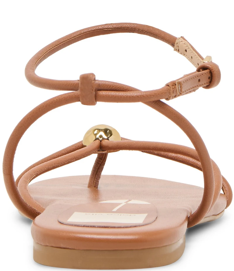 Dolce Vita Kenley Leather Strappy Metallic Hardware Ankle Strap Sandals