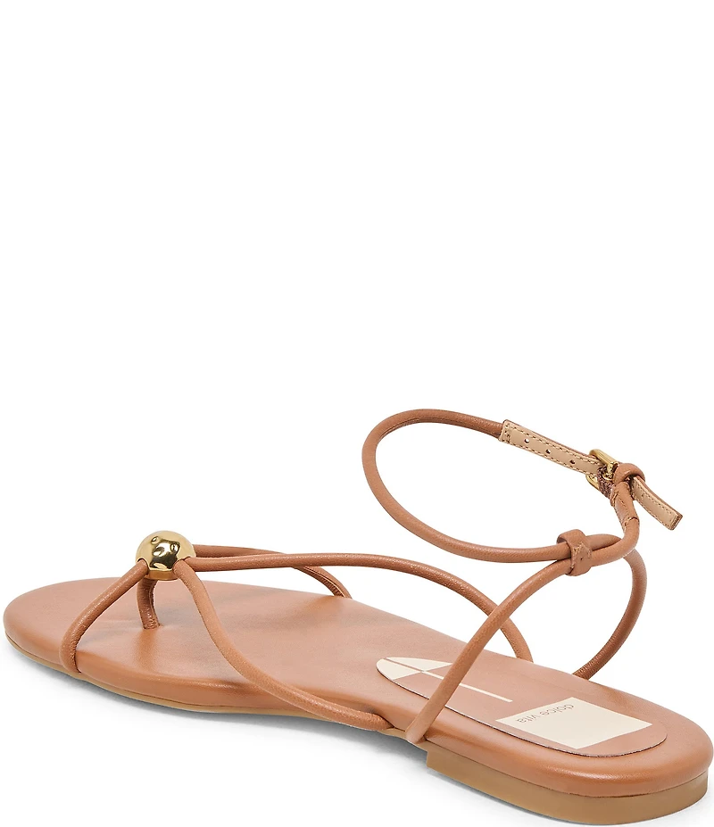 Dolce Vita Kenley Leather Strappy Metallic Hardware Ankle Strap Sandals