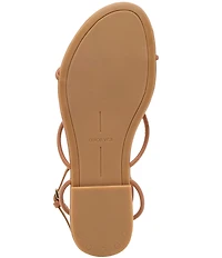 Dolce Vita Kenley Leather Strappy Metallic Hardware Ankle Strap Sandals