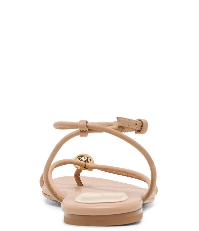 Dolce Vita Kenley Leather Strappy Metallic Hardware Ankle Strap Sandals