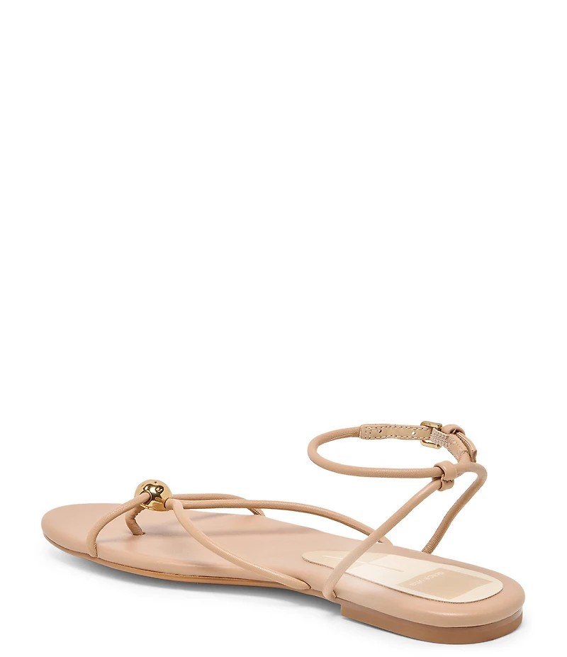 Dolce Vita Kenley Leather Strappy Metallic Hardware Ankle Strap Sandals