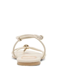 Dolce Vita Kenley Leather Strappy Metallic Hardware Ankle Strap Sandals