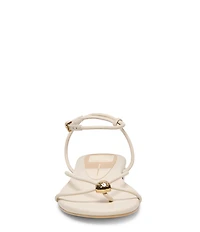 Dolce Vita Kenley Leather Strappy Metallic Hardware Ankle Strap Sandals
