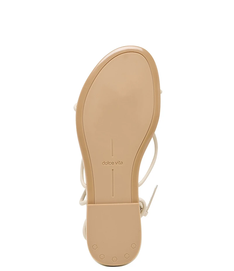 Dolce Vita Kenley Leather Strappy Metallic Hardware Ankle Strap Sandals