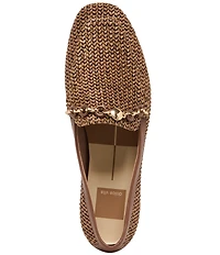 Dolce Vita Kiala Raffia Chain Hardware Detail Loafers