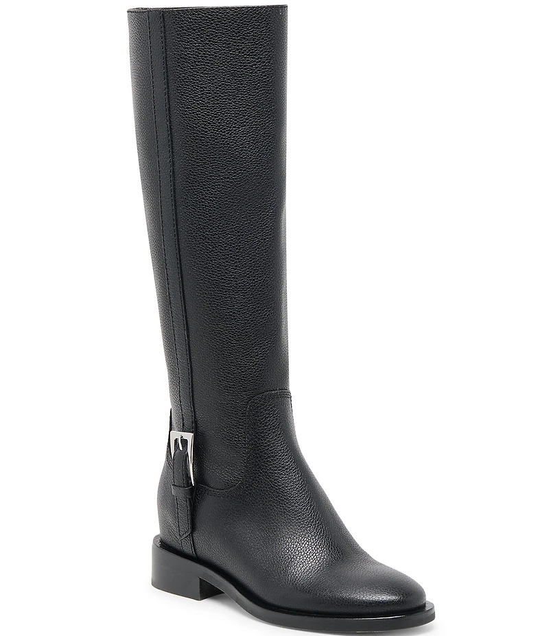 Dolce Vita Kilian H2O Waterproof Leather Buckle Hardware Tall Riding Boots