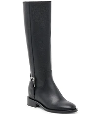 Dolce Vita Kilian H2O Waterproof Leather Buckle Hardware Tall Riding Boots