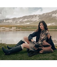 Dolce Vita Kilian H2O Waterproof Leather Buckle Hardware Tall Riding Boots