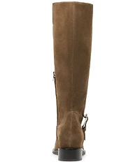 Dolce Vita Kilian H2O Waterproof Suede Buckle Hardware Tall Riding Boots