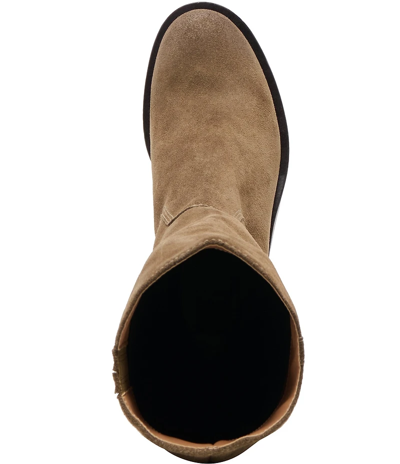 Dolce Vita Kilian H2O Waterproof Suede Buckle Hardware Tall Riding Boots