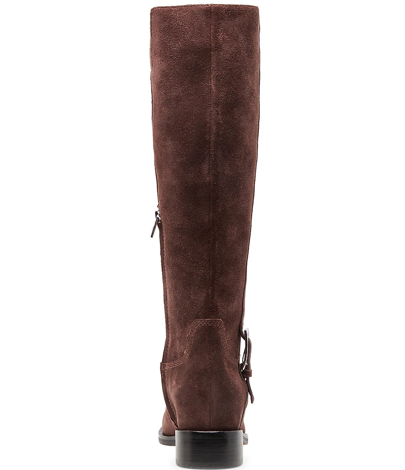 Dolce Vita Kilian H2O Waterproof Suede Buckle Hardware Tall Riding Boots