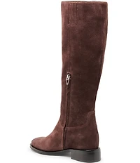 Dolce Vita Kilian H2O Waterproof Suede Buckle Hardware Tall Riding Boots
